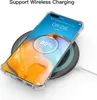 A phone case is shown on a wireless charger, indicating it supports wireless charging. Produktbild-Vorschau