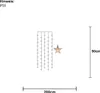 A diagram showing a star-shaped LED light curtain with dimensions indicated. Podgląd zdjęcia produktu