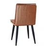 A single brown chair with black legs, viewed from the back. Náhľad obrázku produktu
