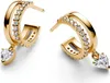 Boucles d'oreilles créoles Pandora « Cœur suspendu » Voir les images du produit 4