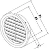 Griglia di ventilazione rotonda con rete VM, Ø 75 mm, Anteprima dell’immagine prodotto 3