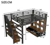 Abrihome Kovová patrová postel pro mládež 140x200 cm s Náhled obrázku produktu 5