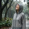 Universelle Regenjacke – Cape-Jacke Mit Kapuze, Grau Produktbild-Vorschau 7