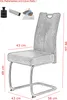 Hela Tische, 4er Set Freischwinger Stuhl SOPHIA -Microfaser Produktbild-Vorschau 7