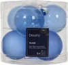 6er Set Glasbomben glatt matt blau 6cm Produktbild-Vorschau 5