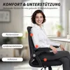 HOMCOM Netz-Bürostuhl mit klappbaren Armlehnen & Produktbild-Vorschau 4