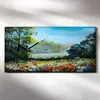 Küche Wohnzimmer Wand Leinwand Uhr 60x30 Malerei Abstrakte Produktbild-Vorschau 2