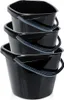 Vilde | Eimer Set - 3 Stück - 5 L / 10 L / 14 L - Schwarz - Produktbild-Vorschau 1