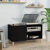Plattenschrank Schwarz 84,5x38x48 cm Holzwerkstoff Produktbild-Vorschau 2