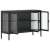 A dark gray sideboard with glass doors. Produktbild-Vorschau