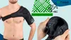 A collage showing a man wearing a shoulder brace and a close-up of the brace's interior. Anteprima dell’immagine prodotto