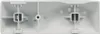 A white plastic washing machine drum paddle is shown from the inside. Produktbild-Vorschau