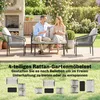 Outsunny Gartenmöbel Set 4-teilig Polyrattan Lounge-Set mit Produktbild-Vorschau 4