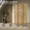 ML-Design Paravent Raumteiler 3-teilig Yokohama, Natur, Produktbild-Vorschau 2
