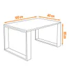 AKKE Ahorn Couchtisch mit schwarzen Beinen LxBxH: 100x40x55 Produktbild-Vorschau 7