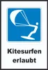 Kitesurfen erlaubt Symbol und Text A0 Rückseite Produktbild-Vorschau 1