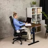 A woman is working at a standing desk in a home office setting. Náhled obrázku produktu