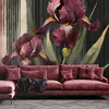 Vlies fototapete Rote Blumen Botanik 250x175 cm Feeby Rot Produktbild-Vorschau 2