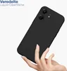 A hand holding a black smartphone case against a white background. Produktbild-Vorschau