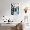 Poster - Poster ohne Rahmen - Boote Berge Hafen - 50x70 cm Produktbild-Vorschau 5