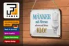 Blechschild Spruch 18x12cm Männer mit Niveau sitzen auf Klo Produktbild-Vorschau 3