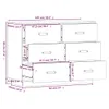 vidaXL Sideboard Weiß 100x40x75 cm Massivholz Kiefer -  Produktbild-Vorschau 10