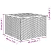 vidaXL Gartentisch Grau 55x55x37 cm Poly Rattan und Produktbild-Vorschau 8