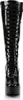 A full-length view of a black patent leather boot. Náhled obrázku produktu