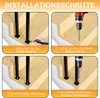 Izrielar 100cm U-Form Treppengeländer Schwarz Handlauf für Produktbild-Vorschau 2