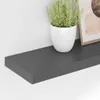 vidaXL Závěsné police 2 ks. MDF 90x23,5x3,8 cm, šedá, Náhled obrázku produktu 4