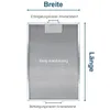 A diagram showing the dimensions of a range hood filter. Voir les images du produit