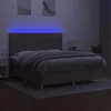 The Living Store Boxspringbett mit Matratze & LED Taupe Produktbild-Vorschau 5