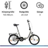 Zündapp ZF40 20 Zoll Klapprad Klappfahrrad Faltrad StVZO Produktbild-Vorschau 3