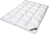 A white down comforter is laid out flat on a white background. Produktbild-Vorschau