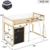 A diagram showing the dimensions of a loft bed. Náhled obrázku produktu