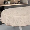 Tischdecke Organisch Abstrakt Beige Oval 160x140cm mit Produktbild-Vorschau 2
