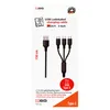 2GO Cavo di ricarica USB 3in1 USB Type-C nylon 1,5 m nero Anteprima dell’immagine prodotto 2