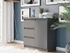 Framire Komoda 80cm skříňka zásuvky police R-80-S3 antracit Náhled obrázku produktu 5