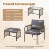 Zestaw mebli ogrodowych z polyrattanu COSTWAY, meble Podgląd zdjęcia produktu 3