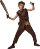 A young boy dressed in a caveman costume, holding a club. Produktbild-Vorschau