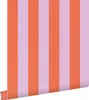 ESTAhome tapeta pruhy oranžová a fialová 53 cm x 10,05 m Náhled obrázku produktu 1