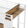 Łóżko loftowe Sweiko, 90 x 200 cm, żelazna rama Z biurkiem, Podgląd zdjęcia produktu 19
