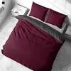 Seersucker Bettwäsche 240x220 cm Bordeaux Anthrazit Wende Produktbild-Vorschau 2