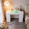 VANITII Coiffeuse avec Miroir LED Bluetooth 11 Tiroirs Voir les images du produit 5