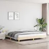 vidaXL Bettgestell ohne Matratze Creme 200x200 cm Stoff Produktbild-Vorschau 2