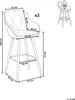 BELIANI Trendy Barstuhl 2er Set Seeblau Stoff 104 cm Modern Produktbild-Vorschau 3