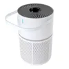 A white cylindrical air purifier with a gray top and a white handle, set against a white background. Produktbild-Vorschau