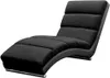 A black chaise lounge chair with a modern design, displayed against a white background. Náhľad obrázku produktu