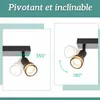 ZMH LED Plafonnier 4 flammes Noir Plafonnier Spots GU10 Voir les images du produit 9