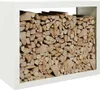 vidaXL Brennholzregal Weiß 100x40x80 cm Stahl Produktbild-Vorschau 3